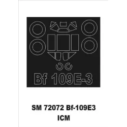 Montex Sm72072 1/72 Painting Mask For Bf-109e3 Outside For Icm Kits