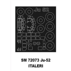 Montex Sm72073 1/72 Painting Mask For Junkers Ju-52 Outside For Italeri Kits