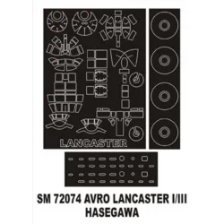 Montex Sm72074 1/72 Painting Mask For Lancaster Mk I/Iii Outside For Hasegawa Kits
