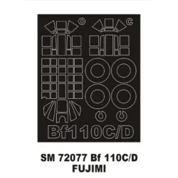 Montex Sm72077 1/72 Painting Mask For Bf-110c/D Outside For Fujimi Kits