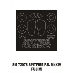 Montex Sm72078 1/72 Painting Mask For Spitfire F.r. Mk Xiv Outside For Fujimi Kits