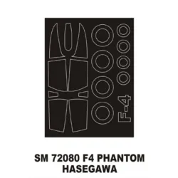 Montex Sm72080 1/72 Painting Mask For F4 Phantom Outside For Hasegawa Kits