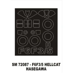 Montex Sm72087 1/72 Painting Mask For F6f3/5 Hellcat Outside For Hasegawa Kits