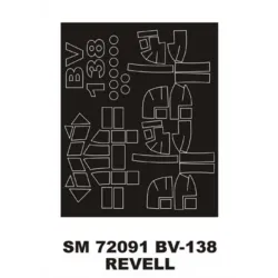 Montex Sm72091 1/72 Painting Mask For Bv-138 Outside For Revell Kits