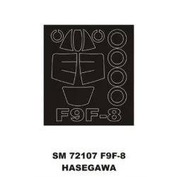 Montex Sm72107 1/72 Painting Mask For F9f-8 Outside For Hasegawa Kits