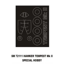 Montex Sm72111 1/72 Painting Mask For Hawker Tempest Mkii Outside For Special Hobby Kits