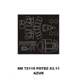Montex Sm72119 1/72 Painting Mask For Potez 63.11 Outside For Azur Kits