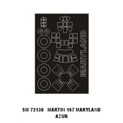 Montex Sm72130 1/72 Painting Mask For Martin 167 Maryland Outside For Azur Kits
