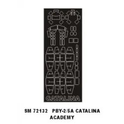 Montex Sm72132 1/72 Painting Mask For Pby-2/5a Catalina Outside For Academy Kits