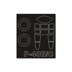 Montex Sm72153 1/72 Painting Mask For P-40b/C Outside For Trumpeter Kits