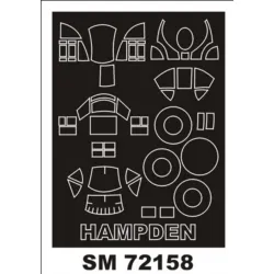 Montex Sm72158 1/72 Painting Mask For Hp Hampden Outside For Valom Kits