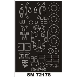 Montex Sm72178 1/72 Painting Mask For B-17g Outside For Revell Kits