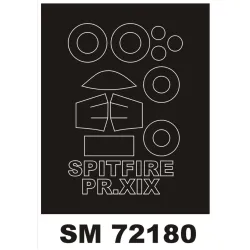 Montex Sm72180 1/72 Painting Mask For Spitfire Prxix Outside For Airfix Kits