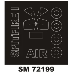 Montex Sm72199 1/72 Painting Mask For Spitfire Mki Outside For Airfix Kits