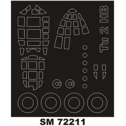 Montex Sm72211 1/72 Painting Mask For Tu-2 Outside For Hobby Boss Kits
