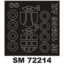 Montex Sm72214 1/72 Painting Mask For Bf 109g6 Outside For Az-model Kits
