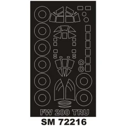 Montex Sm72216 1/72 Painting Mask For Fw 200c-3 Outside For Trumpeter Kits