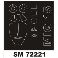 Montex Sm72221 1/72 Painting Mask For Mig-15 Outside For Eduard Kits