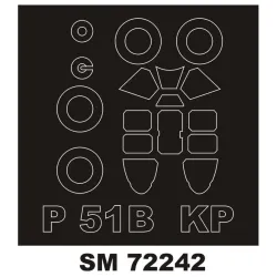 Montex Sm72242 1/72 Painting Mask For P-51b Mustang Outside For Kp Kits