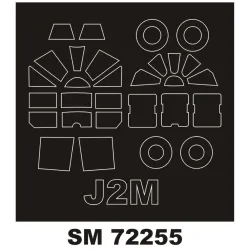 Montex Sm72255 1/72 Painting Mask For J2m Raiden Outside For Sword Kits