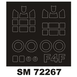 Montex Sm72267 1/72 Painting Mask For F4f-4 Wildcat Outside For Airfix Kits