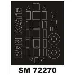 Montex Sm72270 1/72 Painting Mask For B5n Kate Outside For Airfix Kits