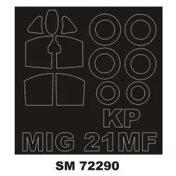 Montex Sm72290 1/72 Painting Mask For Mig-21mf Outside For Kp Kits