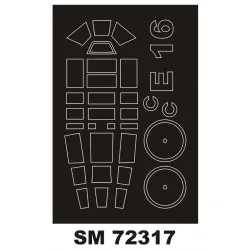 Montex Sm72317 1/72 Painting Mask For E-16a1 Outside For Fujimi Kits