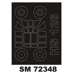 Montex Sm72348 1/72 Painting Mask For Hs 126 Outside For Sabrekits Kits