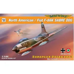Miniwing 380 1/144 North American / Fiat F-86k Sabre Dog / Ger/ Ita Decals