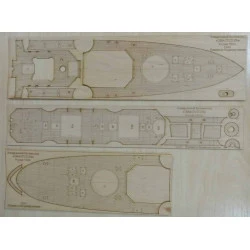 Orel 095/3 1/200 Wooden Deck For Battleship Sevastopol Military Fleet