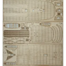 Orel 239/3 1/100 Wooden Deck For Paper Model Kit Military Fleet Battleship Three Saints