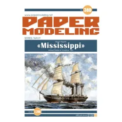 Orel380 1/200 Uss Mississippi Usa 1841 Series Navy Paper Model Kit