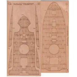 Orel386/3 1/200 Wooden Decks For Paper Model Peresvet