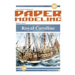 Orel387 1/100 Yacht Royal Caroline Great Britain 1749 Series Navy Paper Model Kit