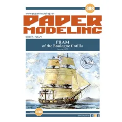 Orel388 1/200 Flat-bottomed Vessel Of The Boulogne Flotilla France 1803 Series Navy Paper Model Kit