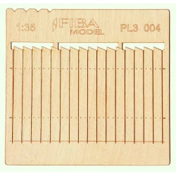 Model Scene Pl3-004 1/35 Wooden Fence Saw Toothed Privacy Fence