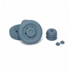 Pimp My Miniatures Afvs35-090 1/35 M2/M3/M16 Halftrack Front Wheels Set With Spare Weighted Type 1