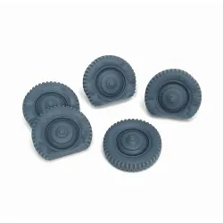 Pimp My Miniatures Afvs35-103 1/35 Vw Kubelwagen Road Wheels Flat Tires With Caps Typ 1