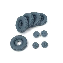 Pimp My Miniatures Afvs35-117 1/35 Vw Kubelwagen Road Wheels With Wide Tires Weighted