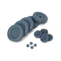 Pimp My Miniatures Afvs35-192 1/35 Sd.kfz 222 Early Road Wheels Set With Spare Weighted Type 1 For Hobby Boss