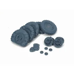 Pimp My Miniatures Afvs35-202 1/35 Sd.kfz 222 Early Road Wheels Flat Tires Type 2 4pcs And Spare For Tamiya
