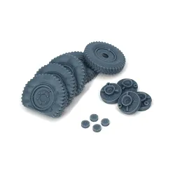 Pimp My Miniatures Afvs35-209 1/35 Sd.kfz 222 Late Road Wheels Flat Tires Type 3 4pcs And Spare For Tamiya