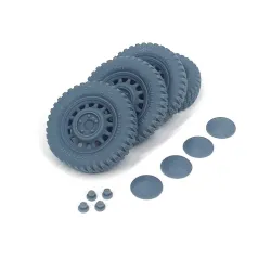 Pimp My Miniatures Afvs35-212 1/35 Sd.kfz 222 Late Road Wheels Flat Tires Type 3 4pcs And Spare For Hobby Boss