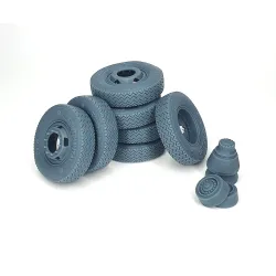 Pimp My Miniatures Afvs35-259 1/35 Mercedes L4500a Road Wheels Set With Spare Weighted Type 4 For Zvezda