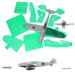 77propeller Prp051 1/48 Bf 109g-6 Wilde Sau Camuflage Stencils Gerhard Pilz 1./Jg 300 For Eduard Kit
