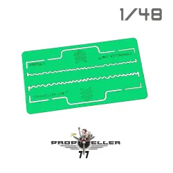 77propeller Prp063 1/48 1/48 Fw 190 Leading Edge Wavelet Template