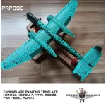 77propeller Prp090 1/48 Camouflage Painting Template Heinkel He219 A-7 Wnr 290123 For Model Tamiya