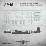 77propeller Prp094 1/48 He 219 G9 Ch Wnr 290070 Masks For Crosses And Numbers