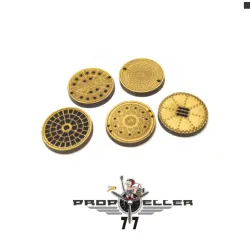 77propeller Prp502 1/35 Manholes Covers 2 Manholes For Diorama
